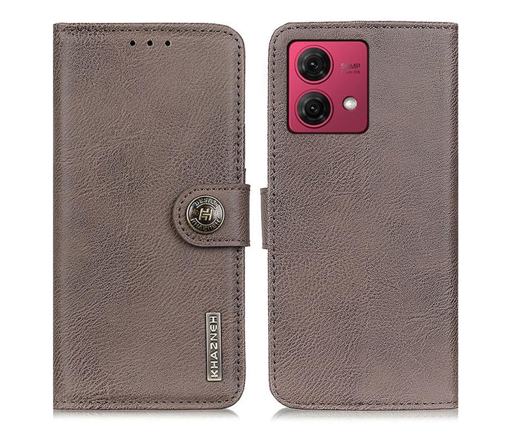 KHAZNEH Motorola Moto G84 Plånboksfodral - Khaki
