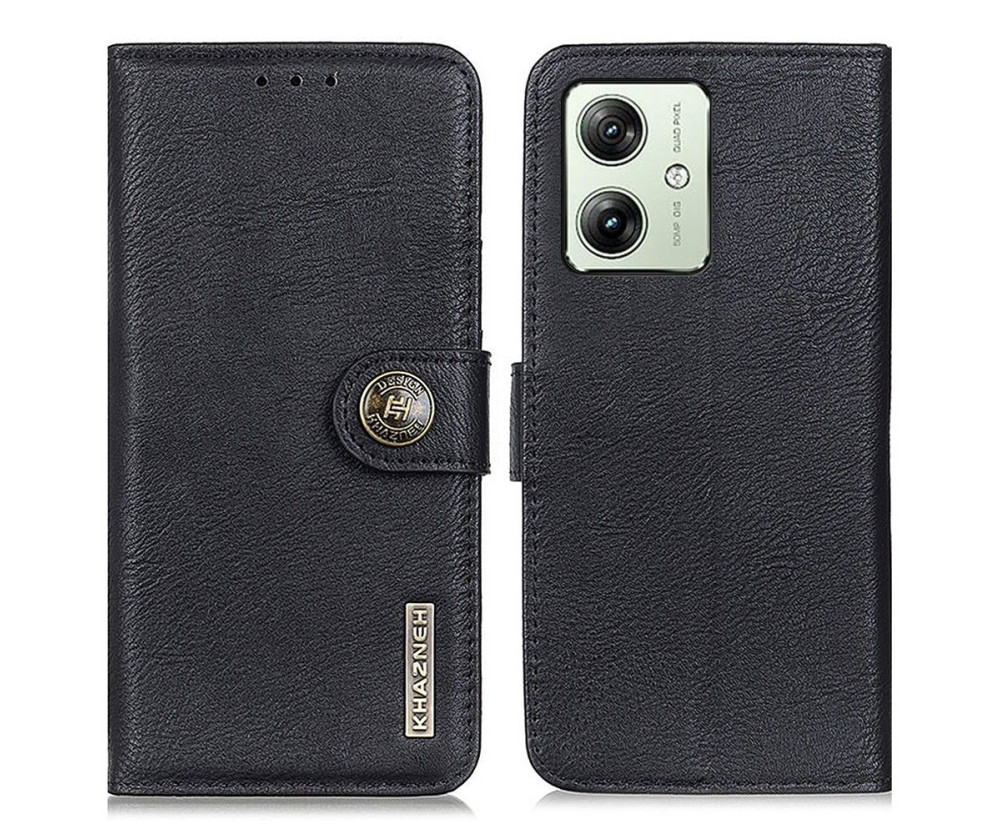 KHAZNEH Motorola Moto G54 Plånboksfodral - Svart