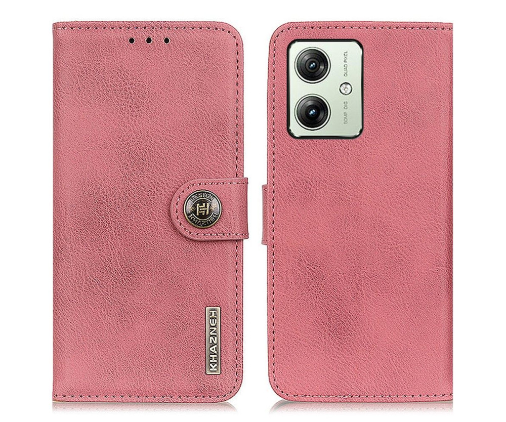 KHAZNEH Motorola Moto G54 Plånboksfodral - Rosa