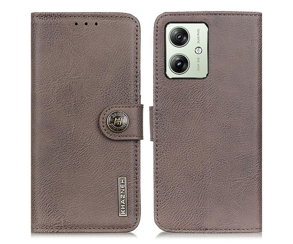KHAZNEH Motorola Moto G54 Plånboksfodral - Khaki