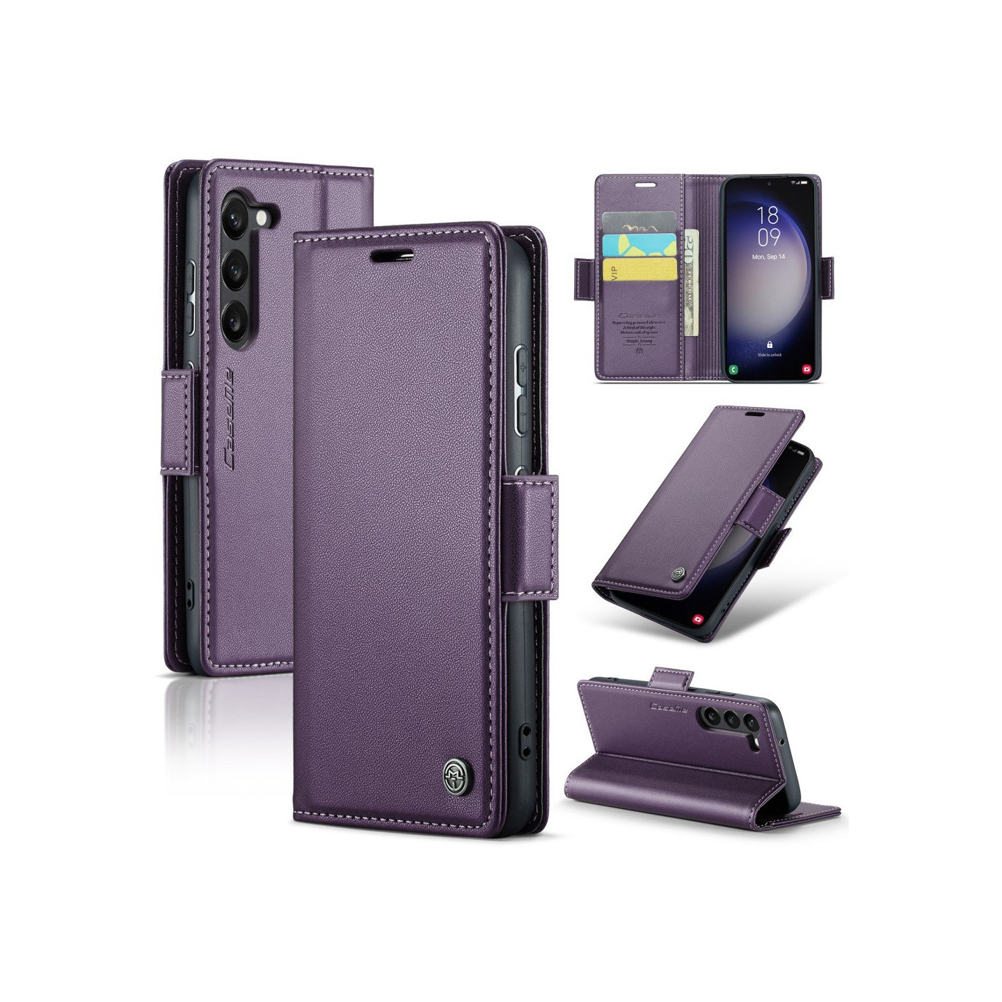 CASEME Lommebok - deksel Samsung Galaxy S24 - Lilla