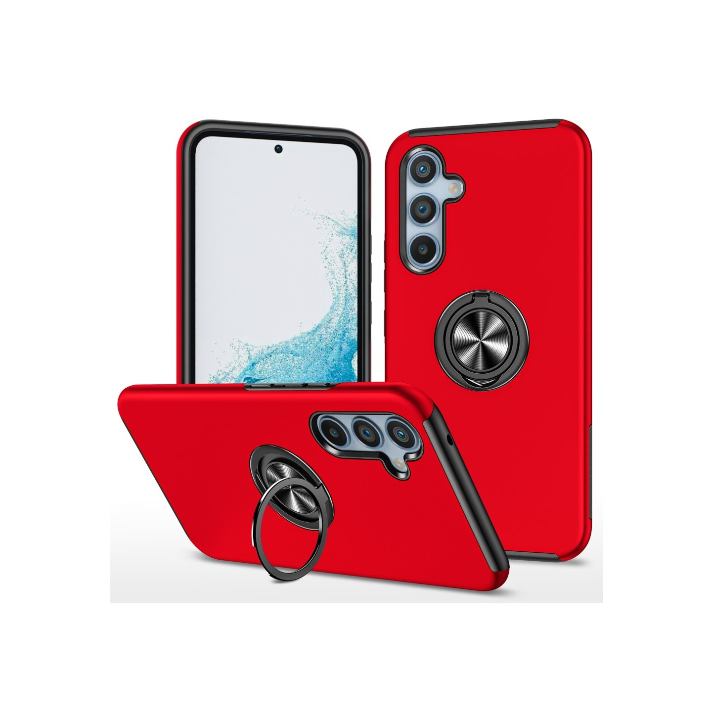 Samsung Galaxy S24+ Finger Ring Kickstand Hybrid Case