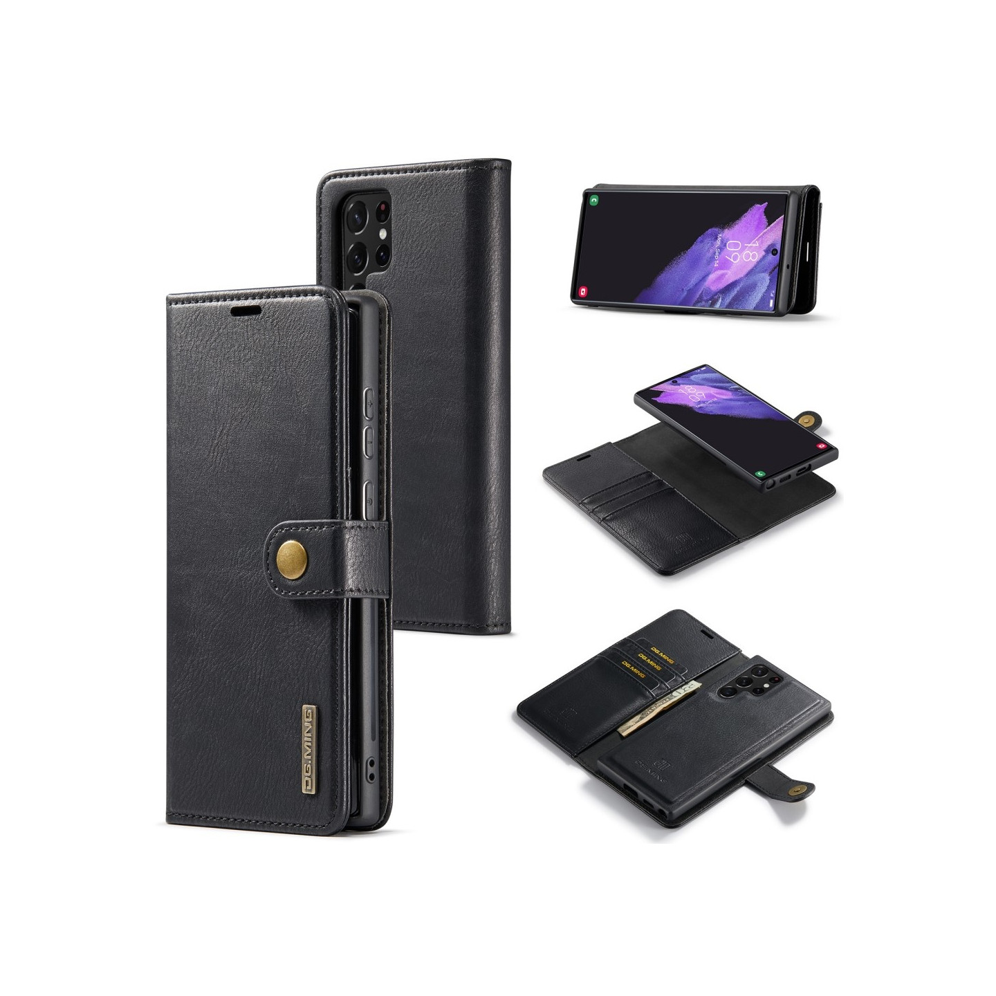 DG.MING for Samsung Galaxy S24 Ultra Detachable 2 - in - 1 Wallet Cover