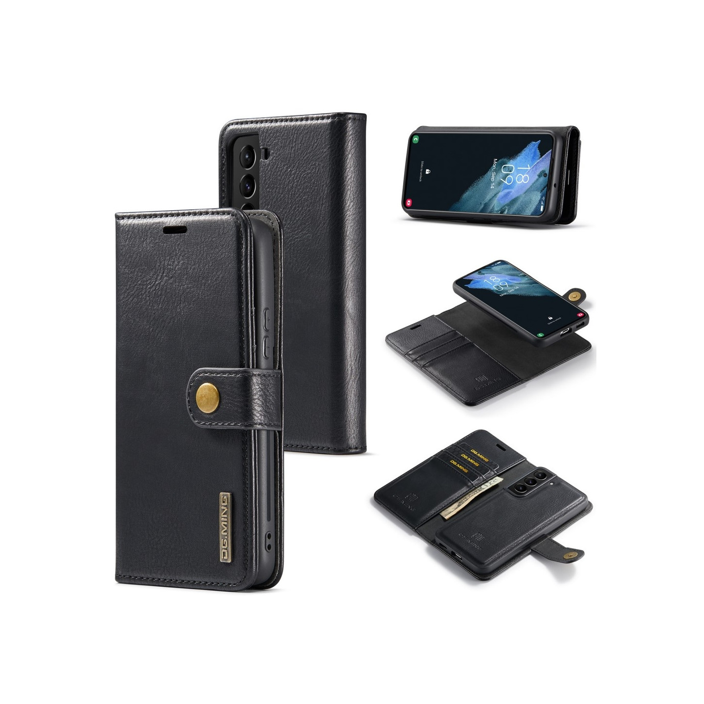 DG.MING Samsung Galaxy S24 irrotettava 2 - in - 1 - lompakkokuori