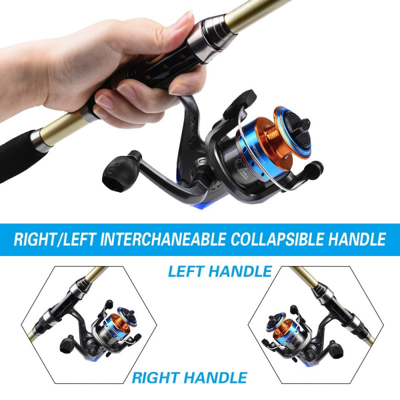1.8 m Fishing rod Casting rod Spinning rod Combo Set fishing reel baits