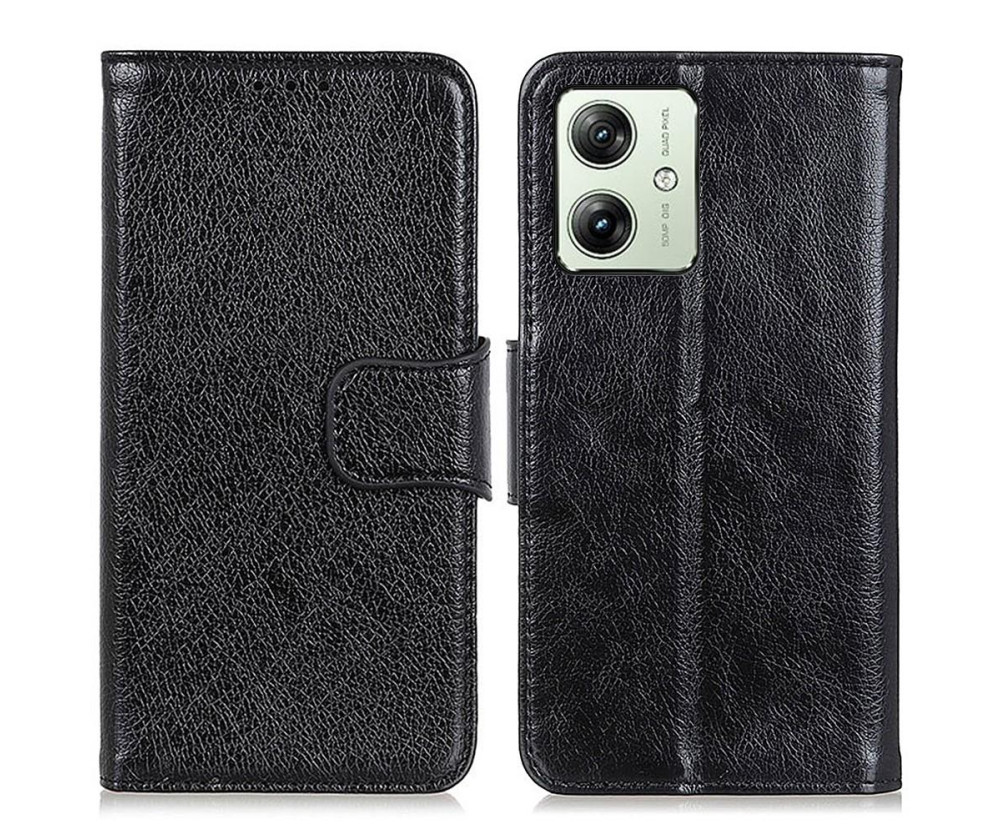 Motorola Moto G54 Plånboksfodral Textured Split - Svart