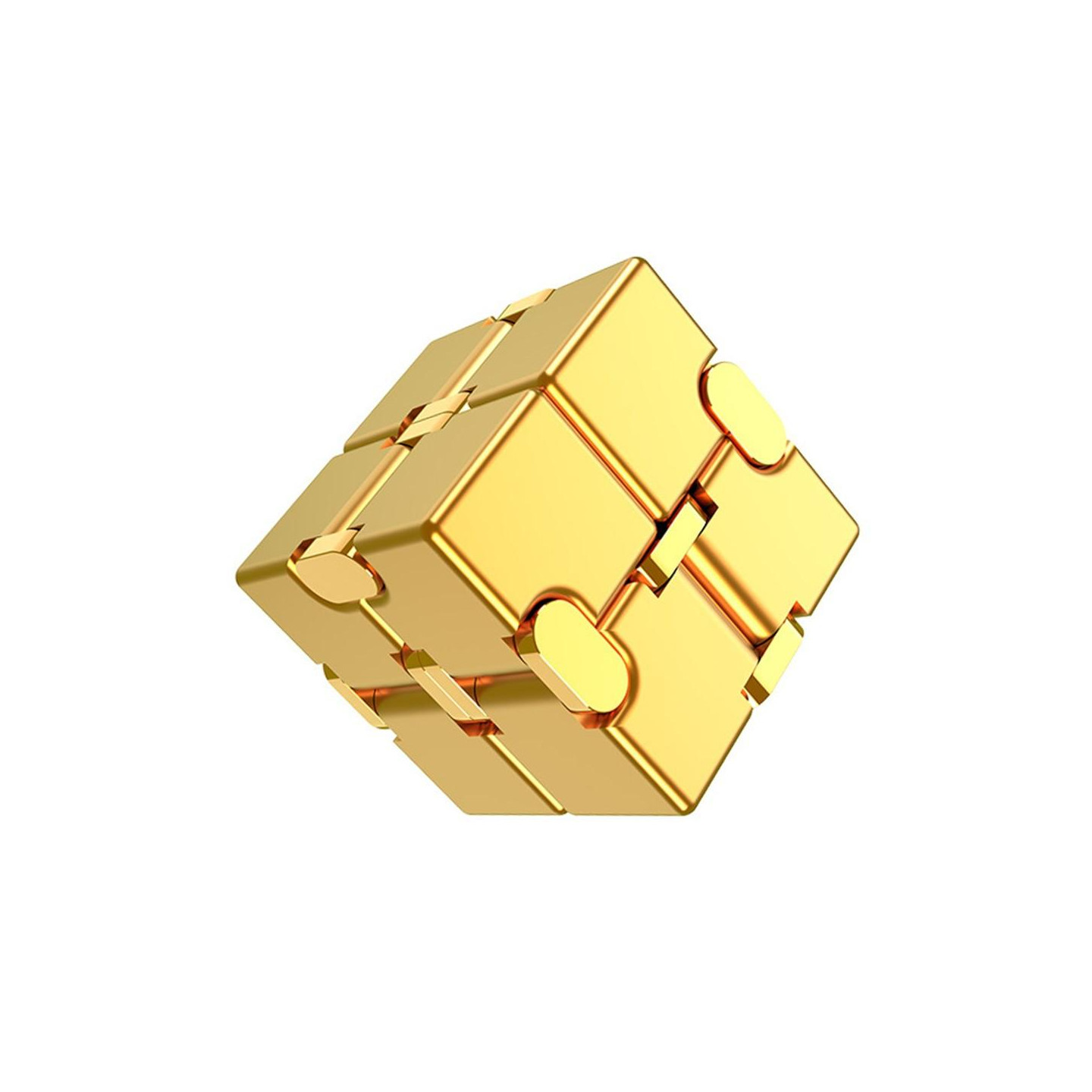 Fidget Spinner Infinite Cube Metal Stressaflastningsflipblok - Guld