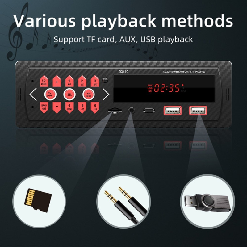 Car Bluetooth MP3 Player Car Stereo TF Card U - Disk FM Radio