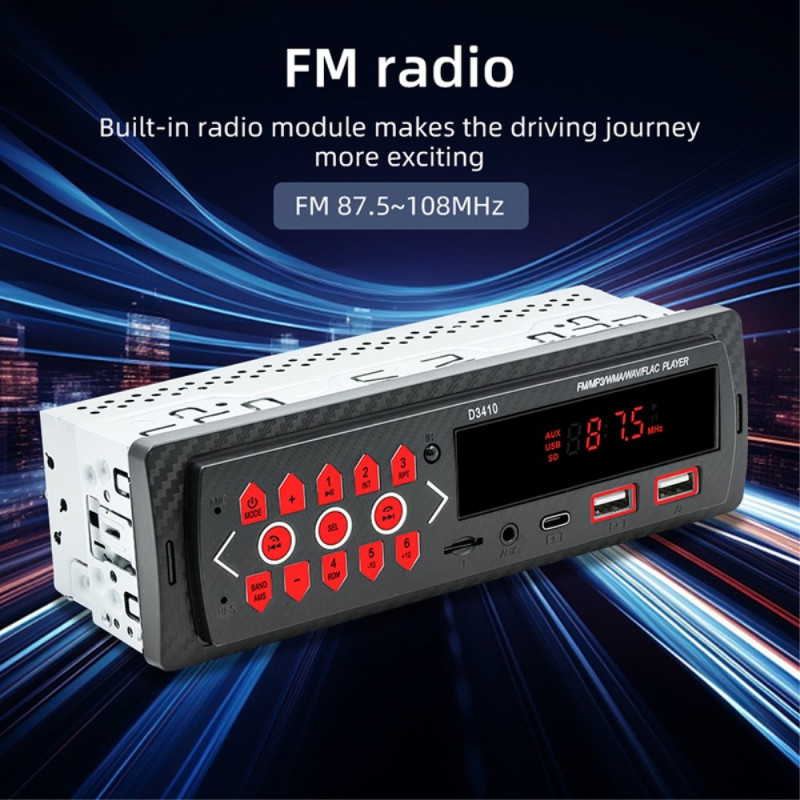 Car Bluetooth MP3 Player Car Stereo TF Card U - Disk FM Radio