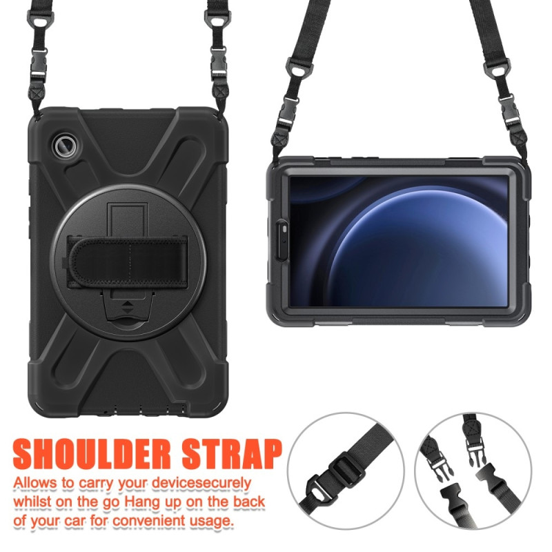 For Samsung Galaxy Tab A9 Case Kickstand Tablet Cover with Shoulder Strap