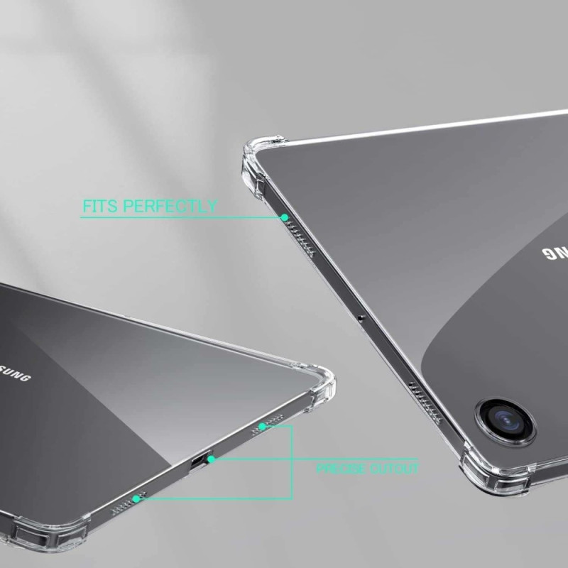 Samsung Galaxy Tab A9 Kuori Kirkas TPU + Reunahiomattu