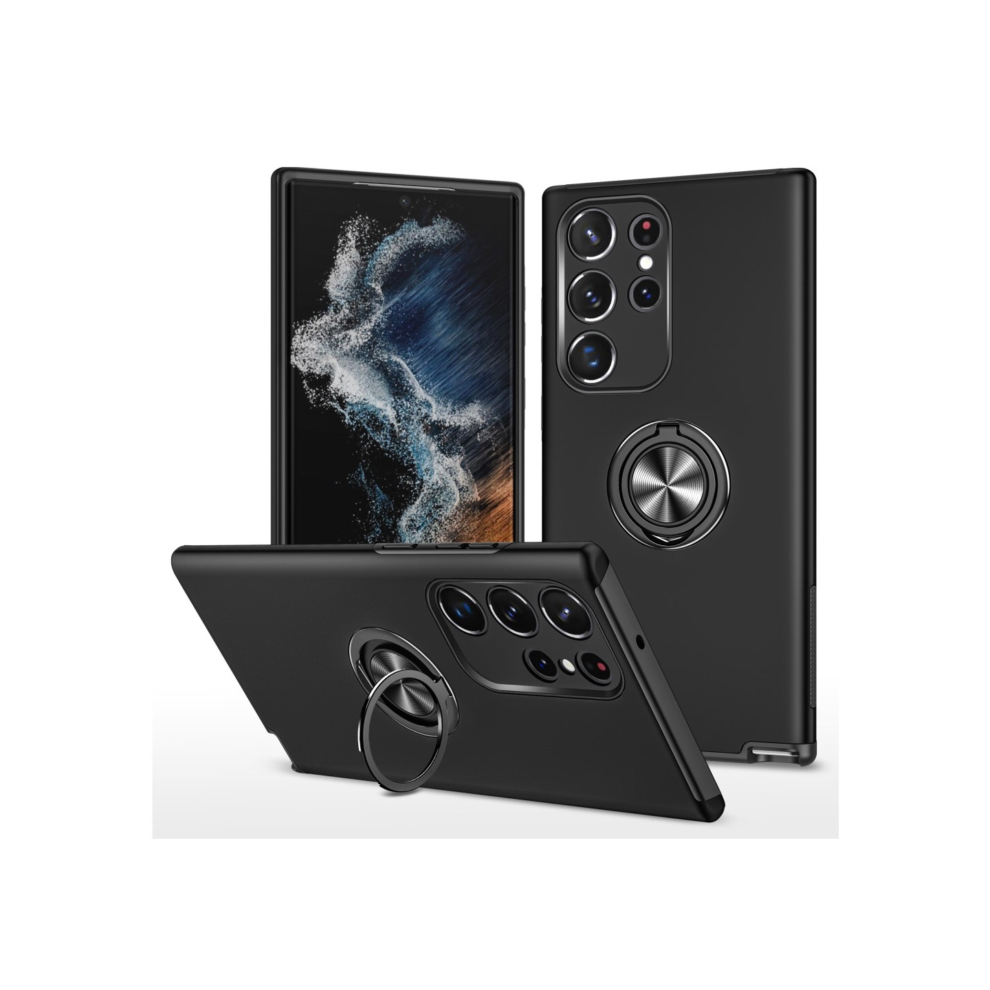 Samsung Galaxy S24 Ultra Fingerring Kickstand Hybrid Taske