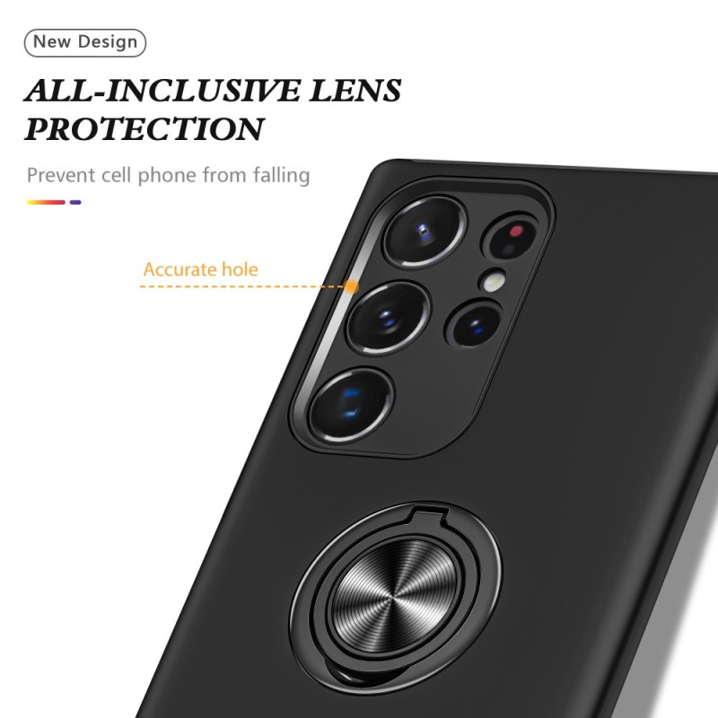 Samsung Galaxy S24 Ultra Hybrid Deksel Med Fingerring - Svart
