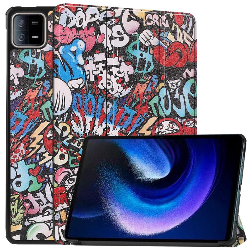 Xiaomi Pad 6 Stand Slim Fit Cover - Graffiti