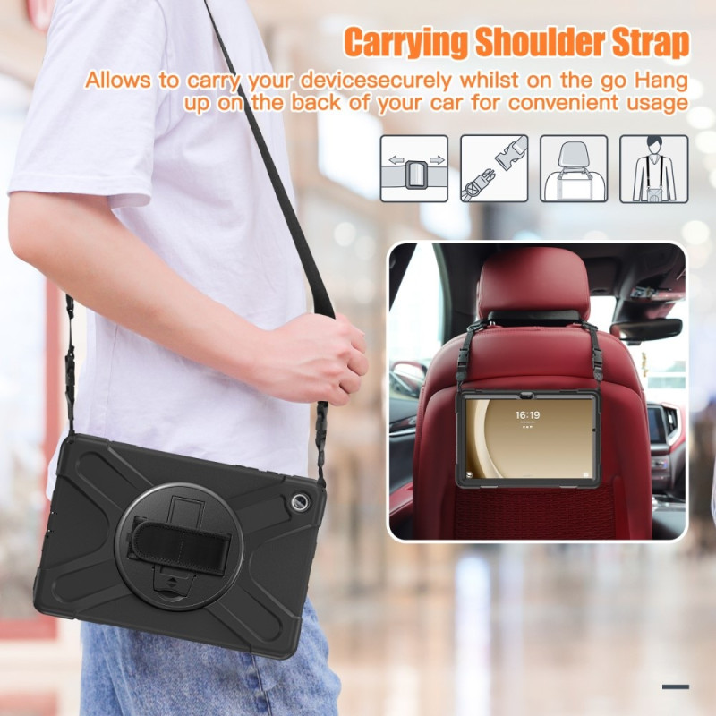 For Samsung Galaxy Tab A9+ Case Kickstand Tablet Cover with Shoulder Strap
