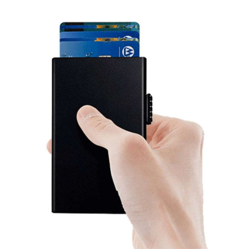 RFID Blocking ID Card Case Credit Card Holder Pop Up