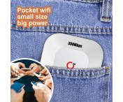 Bärbar WiFi trådlös router 2-i-1 CPE / MiFi Type-C RJ45 Lan-port