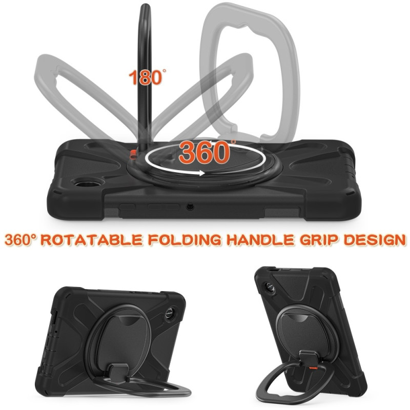 For Samsung Galaxy Tab A9 Case PC+Silicone Tablet Cover with Rotating Kickstand