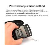 Stöldskydd Rem För Bagage Resväska Lösenord Säkert Lås - Svart