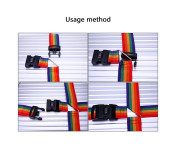 Stöldskydd Rem För Bagage Resväska Lösenord Säkert Lås - Svart