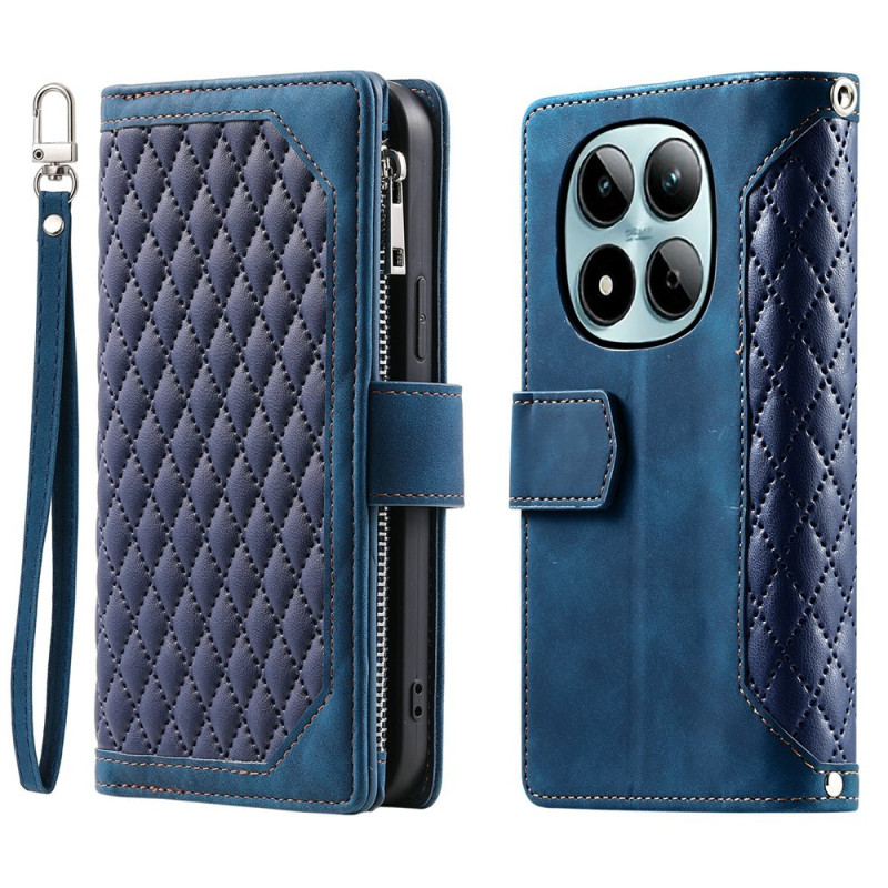 Til Xiaomi Redmi Note 15 Pro 5G Zipper Wallet Case Rhombus Telefoncover