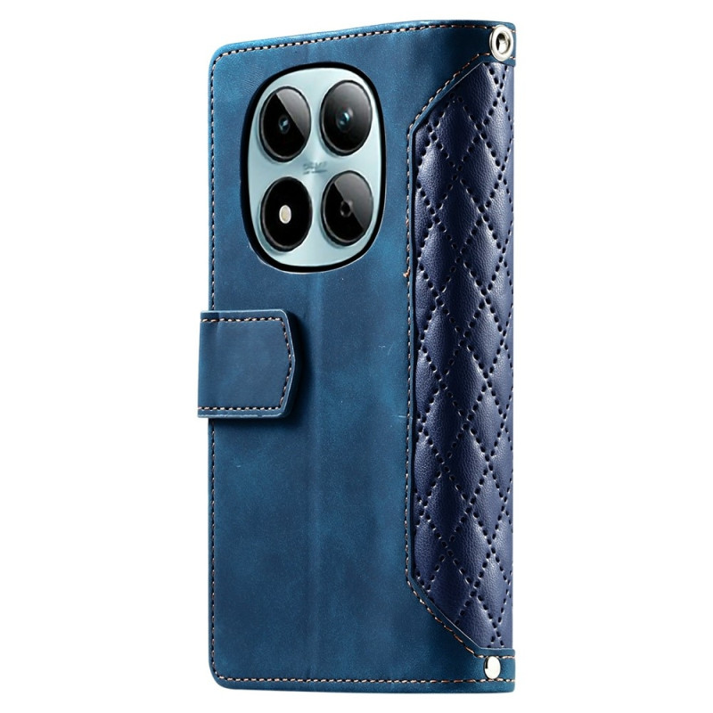 For Xiaomi Redmi Note 15 Pro 5G Zipper Wallet Case Rhombus Phone Cover