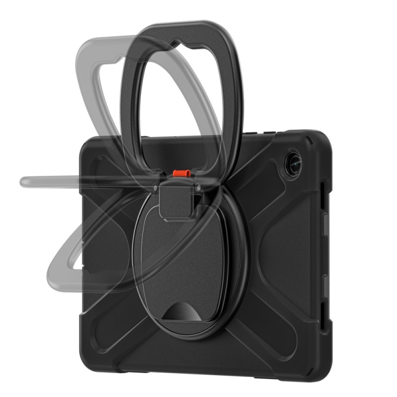 For Samsung Galaxy Tab A9+ Case PC+Silicone Tablet Cover with Rotating Kickstand