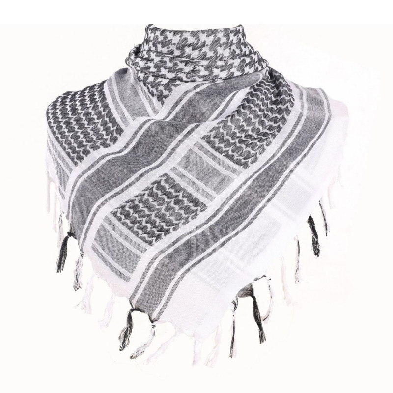 kufiyya Shemagh Neckscarf Palestine huivi - musta+valkoinen