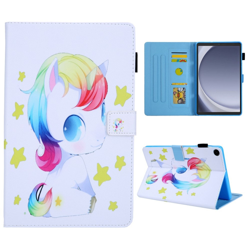 Samsung Galaxy Tab A9 Flip Stand Case PU Leather Pattern Tablet Cover