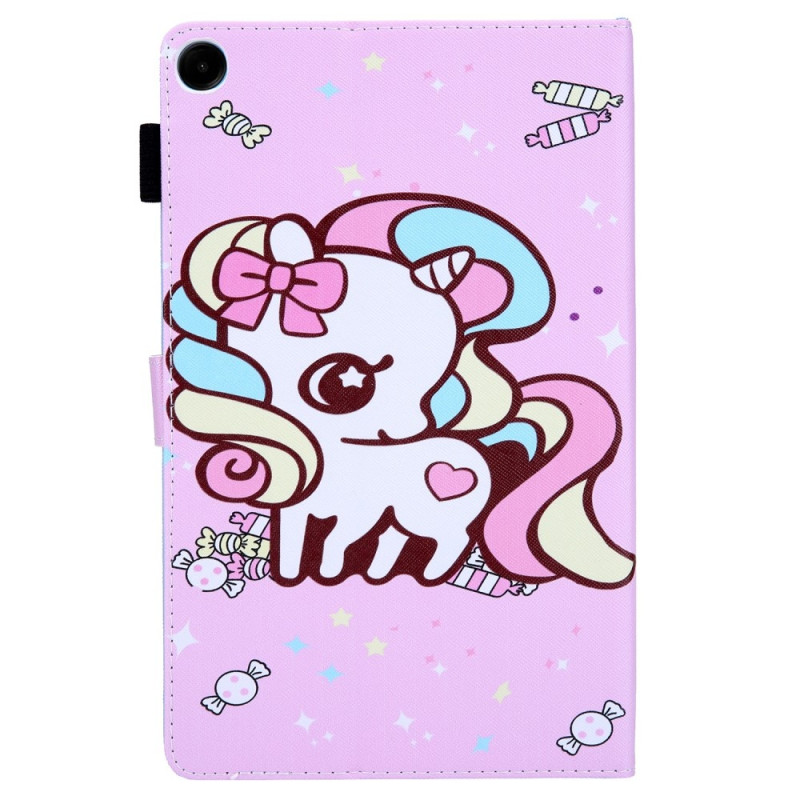 Samsung Galaxy Tab A9 Sammenleggbart Veske Kortholder - Candy Horse