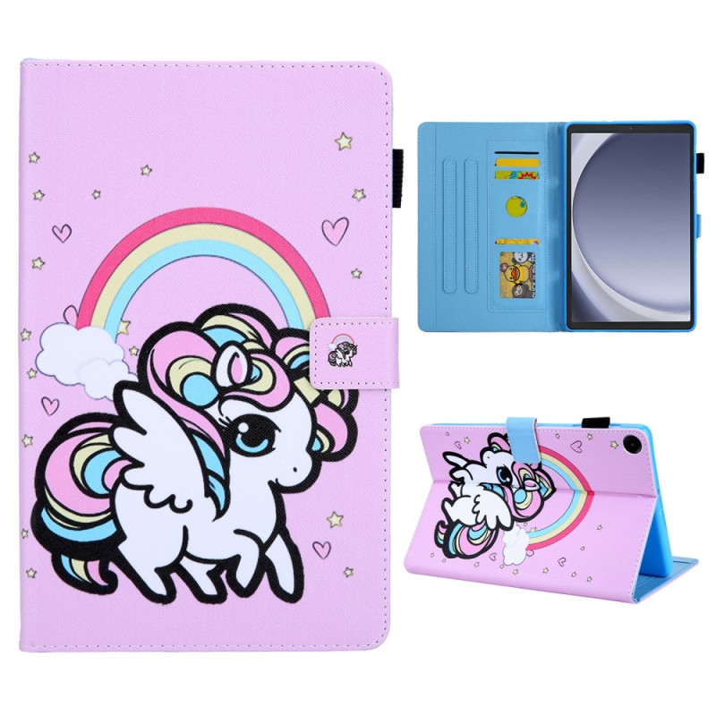 Samsung Galaxy Tab A9 Flip Stand Case PU Leather Pattern Tablet Cover