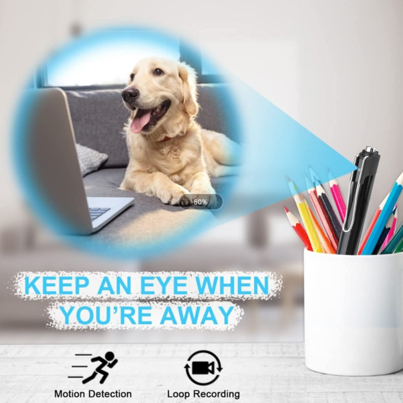 1080P piilokamerakynä videotallennusvalokuvaustasku