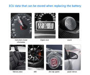 Batteri Bil Nödström Avstängningsskydd OBD2-kontakter ECU-minne