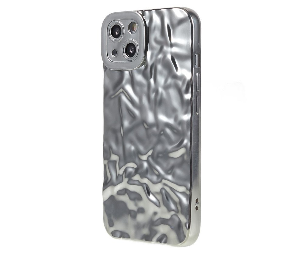 Till iPhone 15 TPU-skal Elektropläterad Rynkad - Silver