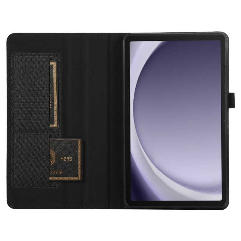 Samsung Galaxy Tab A9+ - tablettikotelon kansi kangasrakenne - musta