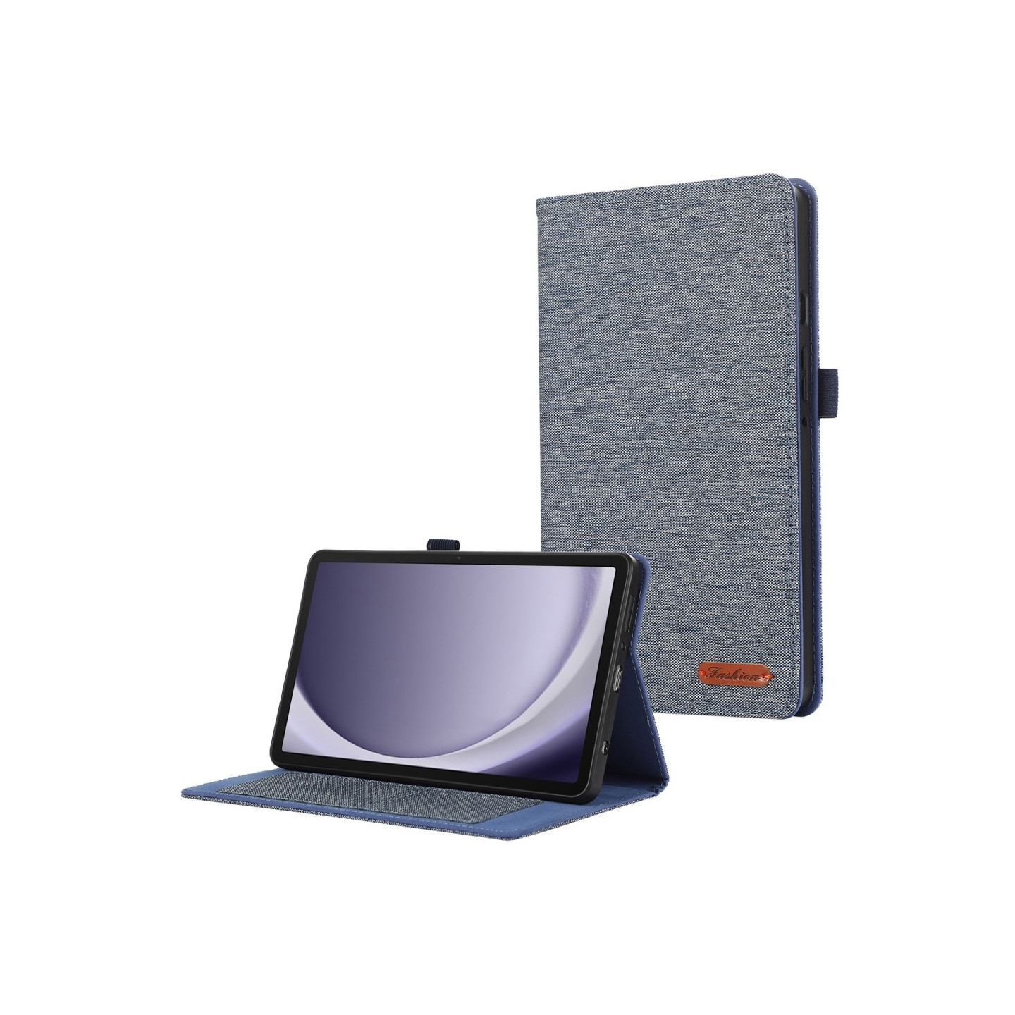 Samsung Galaxy Tab A9+ Sammenleggbar veske kortholder Stofftekstur