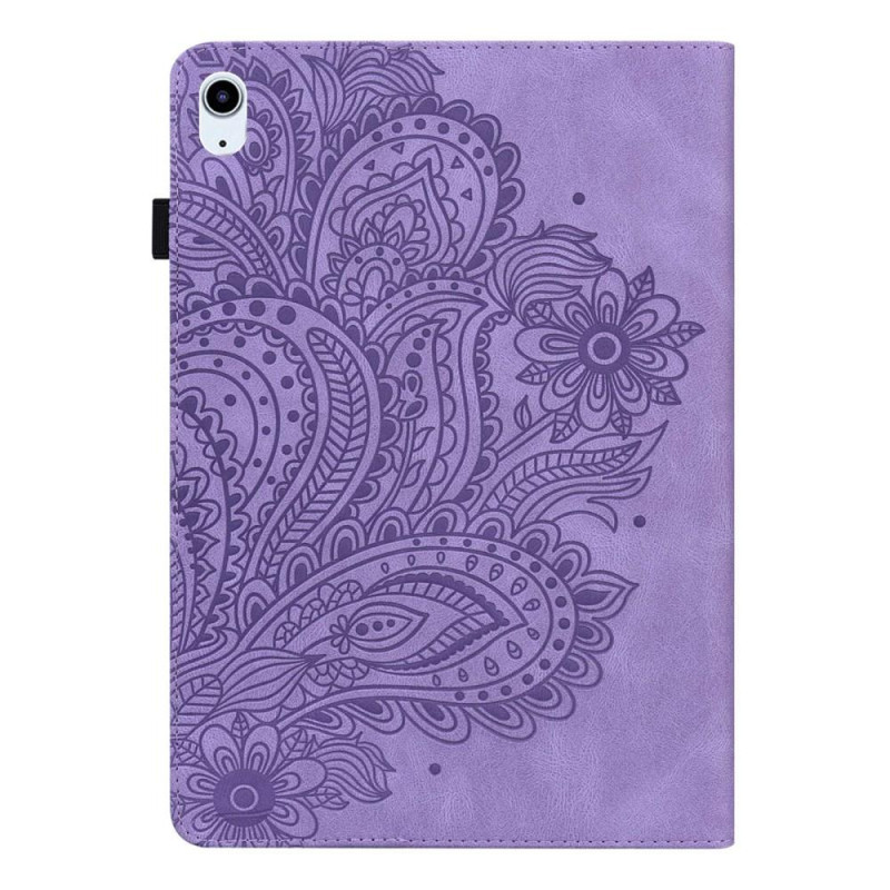 For iPad 10.9 (2022) Tablet Case Cover Flower Imprinting - Purple