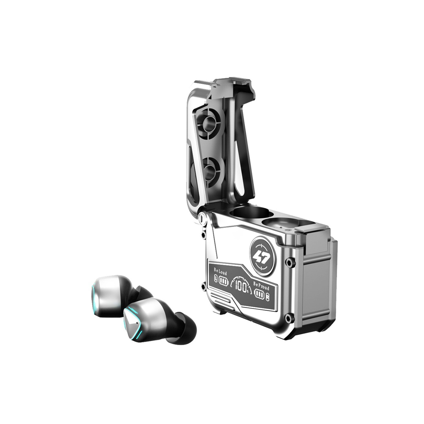 MK47 Mechanical Gaming Bluetooth In - ear Headset - Sølv