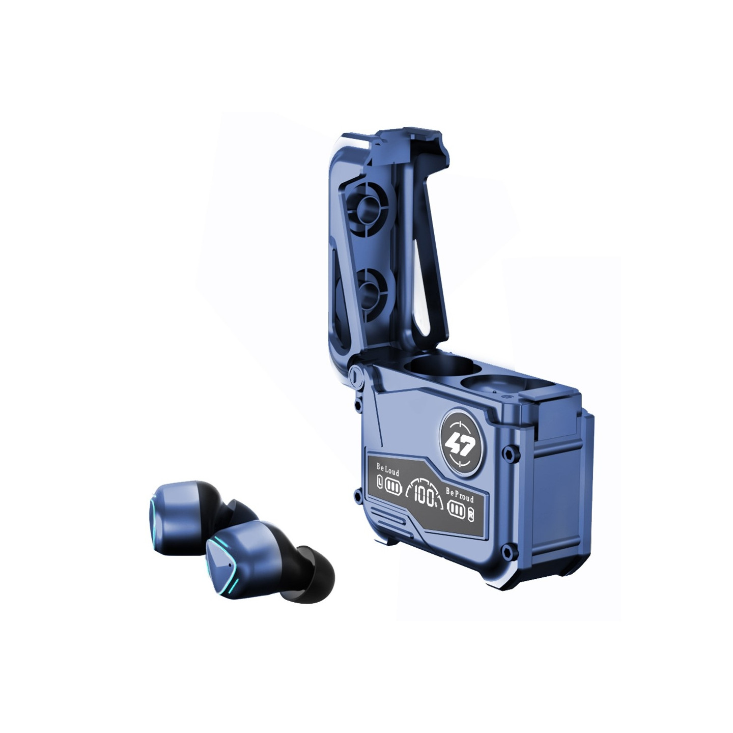 MK47 Mechanical Gaming Bluetooth In - ear Headset - Blå