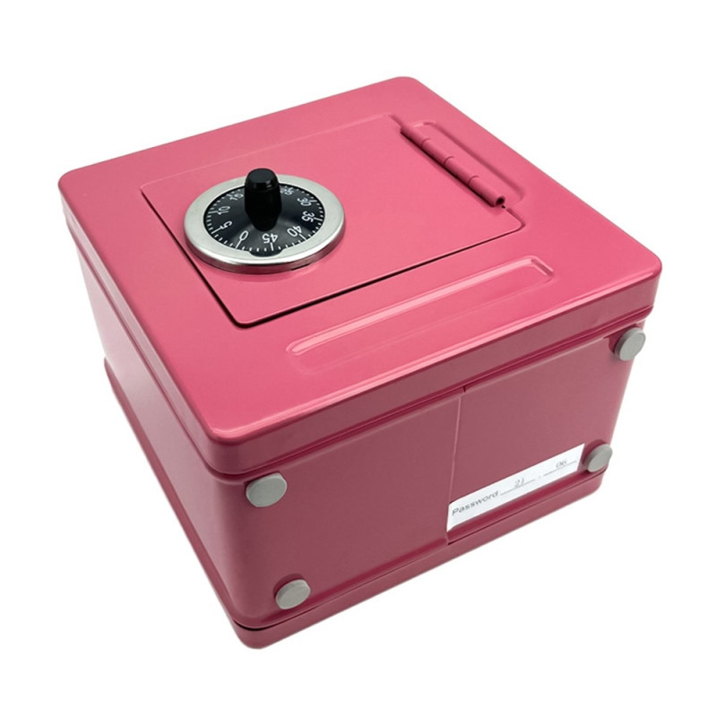 Money Box Coin Saving Banknote Cash Piggy Bank Metal Safe Box