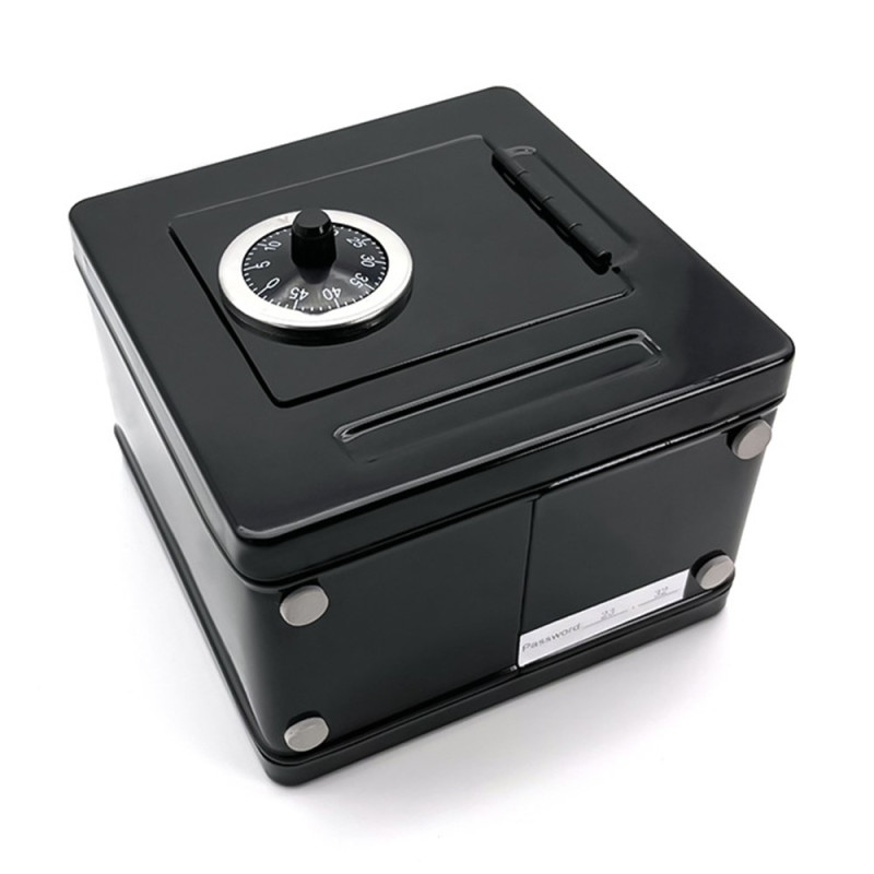 Money Box Coin Saving Banknote Cash Piggy Bank Metal Safe Box