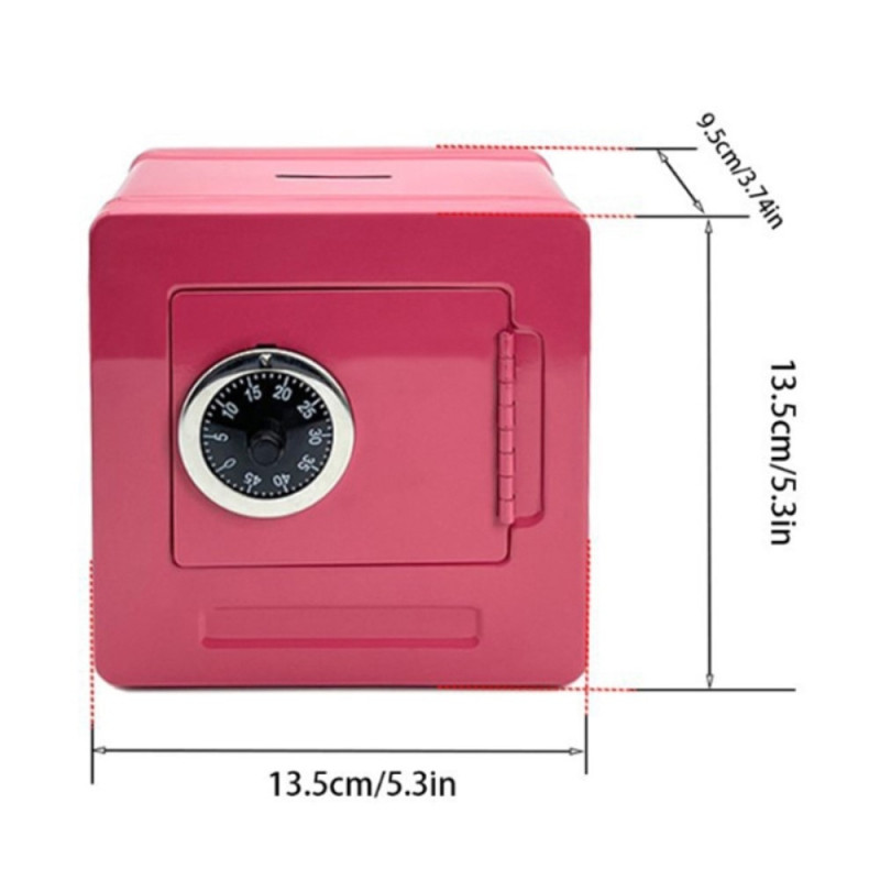 Money Box Coin Saving Banknote Cash Piggy Bank Metal Safe Box
