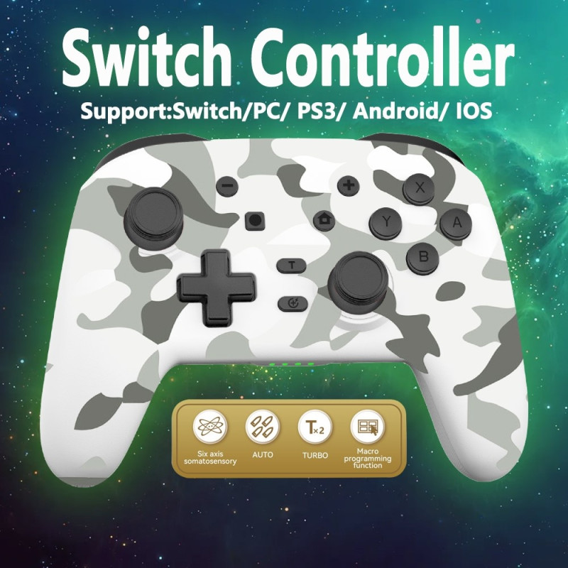 Yhteensopiva Nintendo Switch Bluetooth Controller Gamepad Turbo Function - toiminnon kanssa