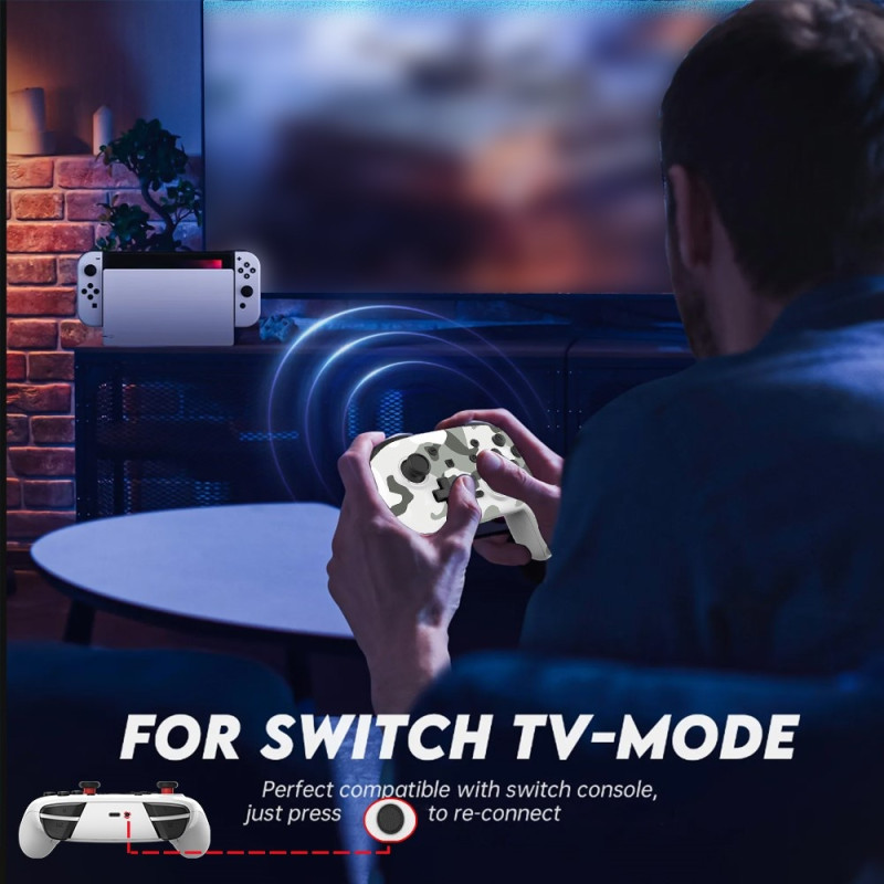 Yhteensopiva Nintendo Switch Bluetooth Controller Gamepad Turbo Function - toiminnon kanssa