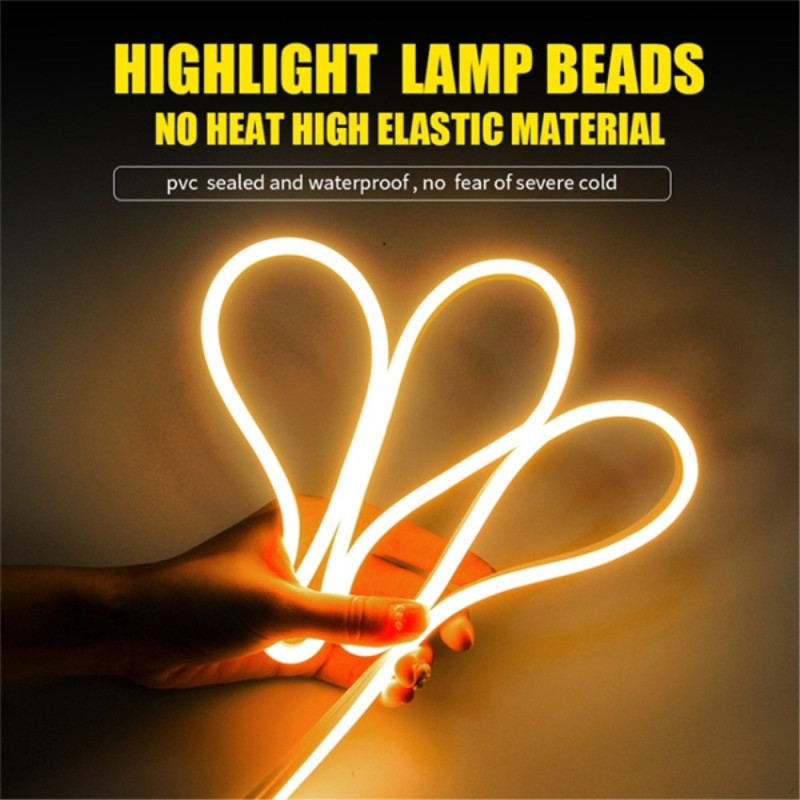 Decorative Light Strip For Car Hood Flexible Waterproof - Green 2m