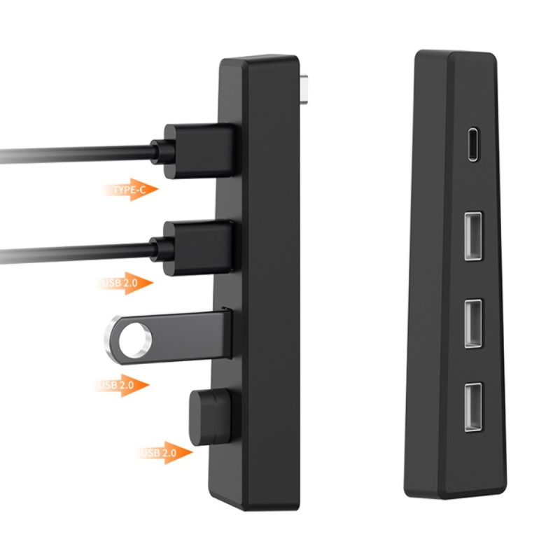 DOBE Til PS5 Slim Spillekonsol Hub - adapter USB 2.0 Docking Station Splitter
