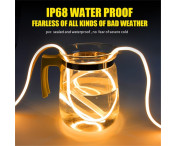 Dekorativ Ljusremsa För Bil Huv Flexibel Vattentät  - Röd 2m