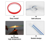 Dekorativ Ljusremsa För Bil Huv Flexibel Vattentät  - Gul 2m