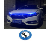 Dekorativ Ljusremsa För Bil Huv Flexibel Vattentät  - Blå 2m