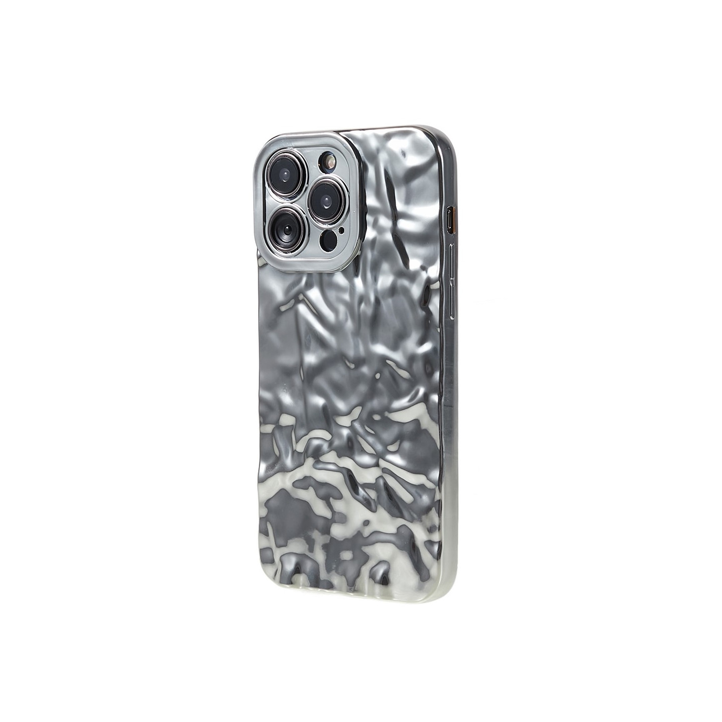 Til iPhone 15 Pro Max TPU Etui Elektroplating Rynket Ujævn Telefon Cover